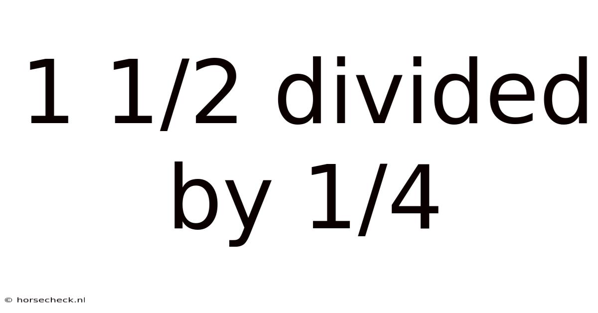 1 1/2 Divided By 1/4
