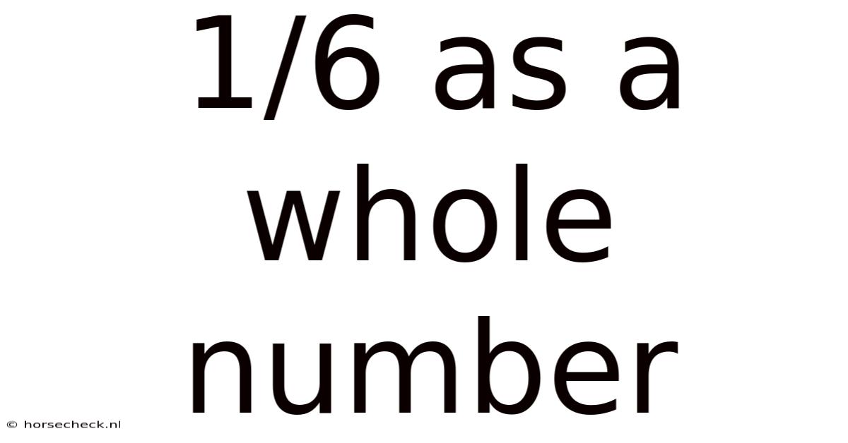 1/6 As A Whole Number
