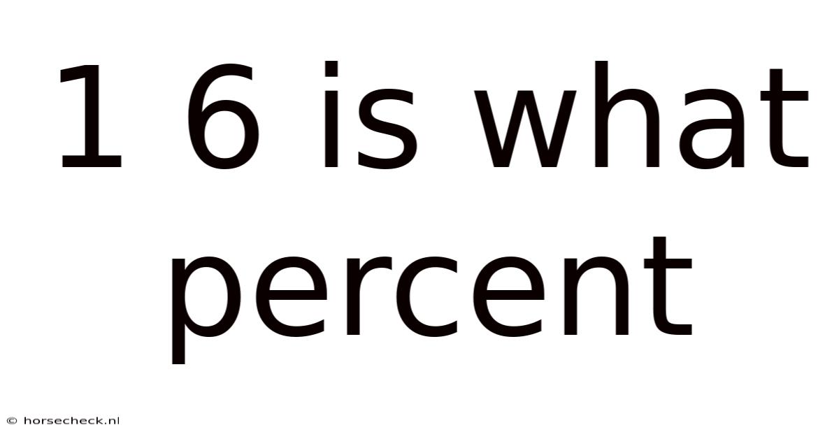 1 6 Is What Percent