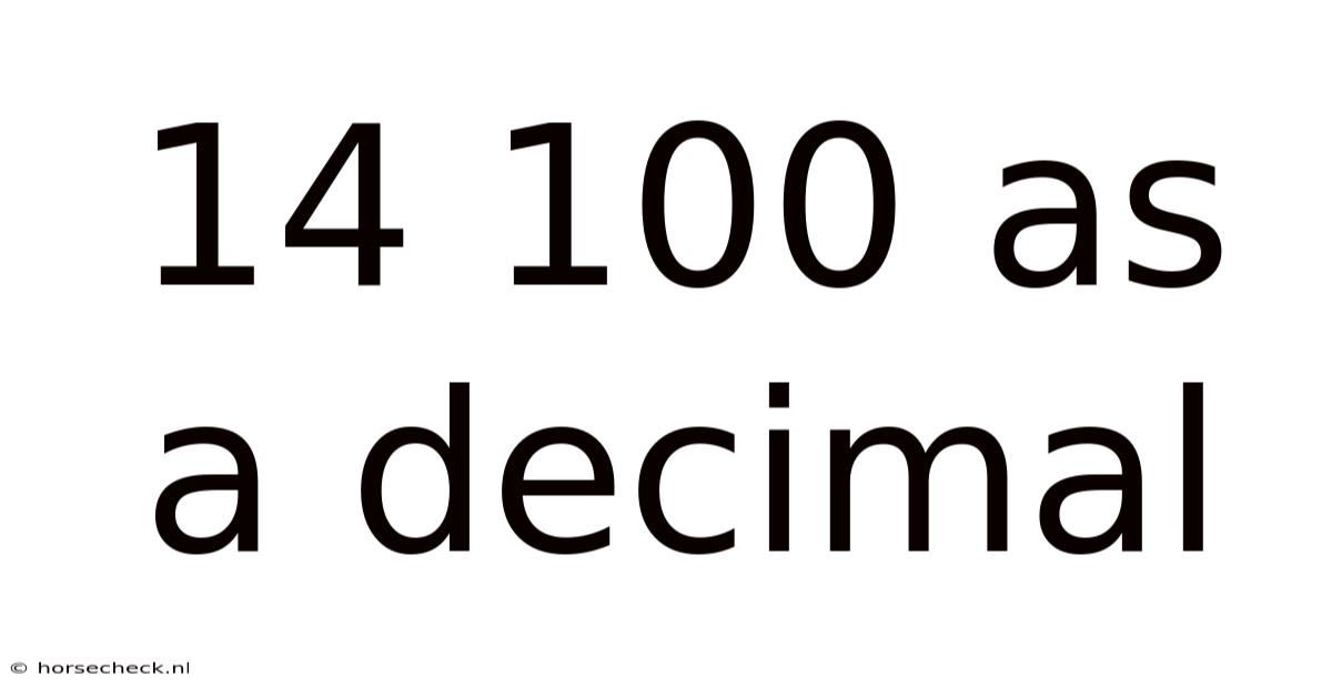 14 100 As A Decimal