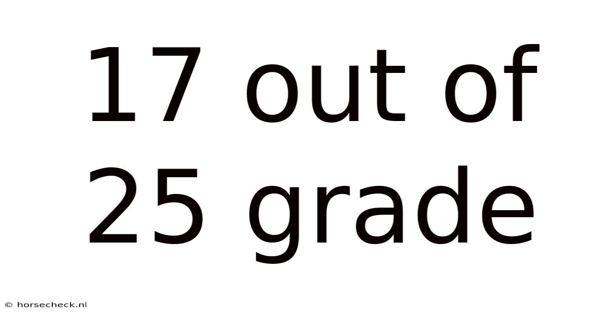 17 Out Of 25 Grade