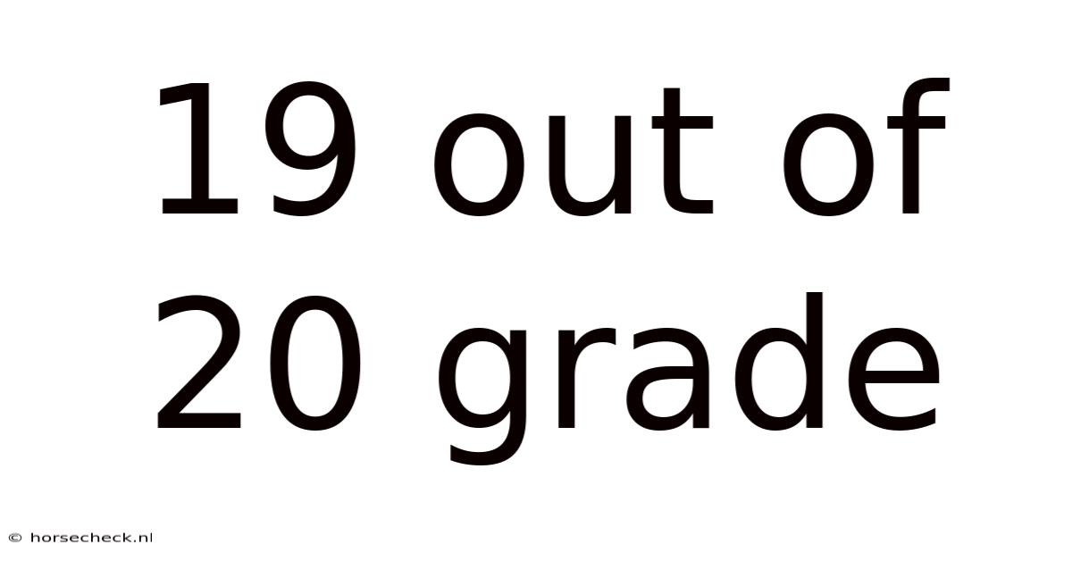 19 Out Of 20 Grade