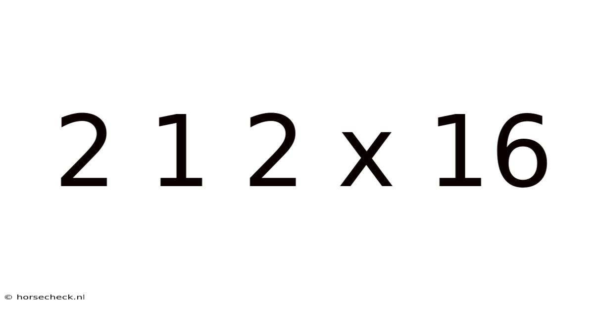 2 1 2 X 16