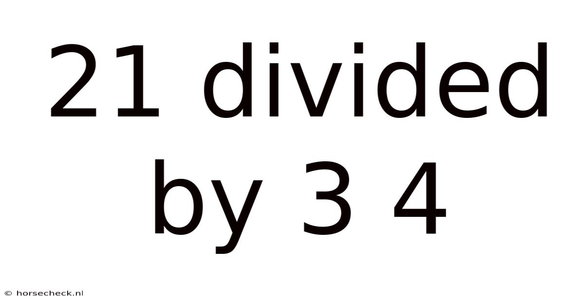 21 Divided By 3 4