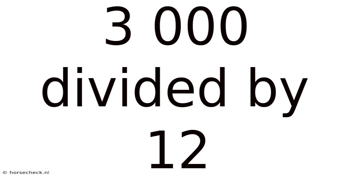 3 000 Divided By 12