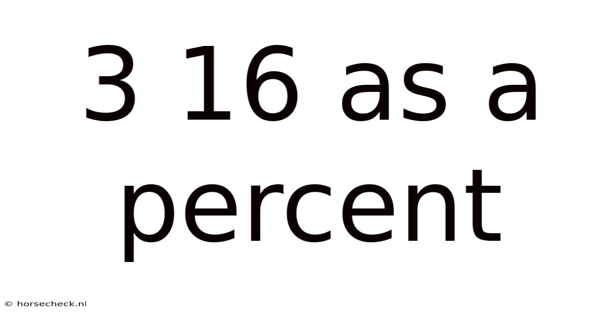3 16 As A Percent