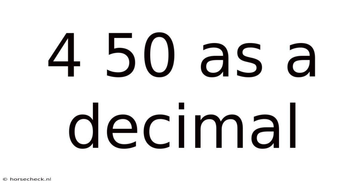 4 50 As A Decimal