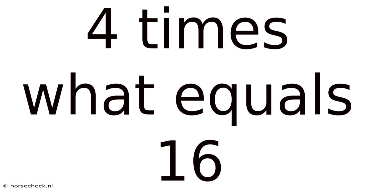 4 Times What Equals 16