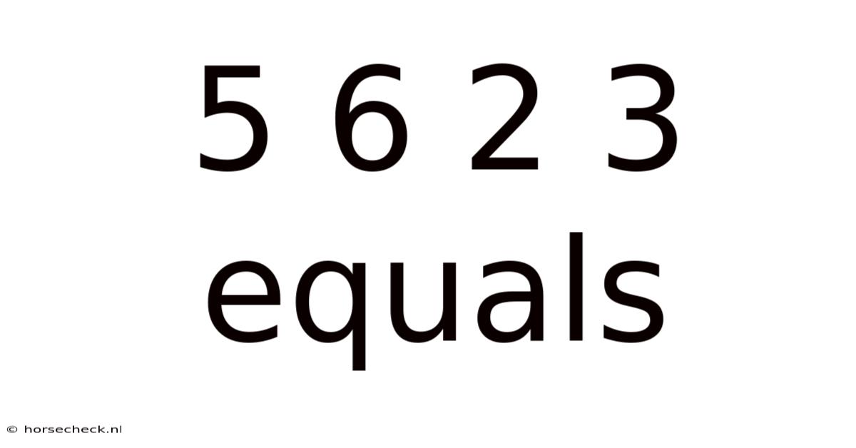 5 6 2 3 Equals