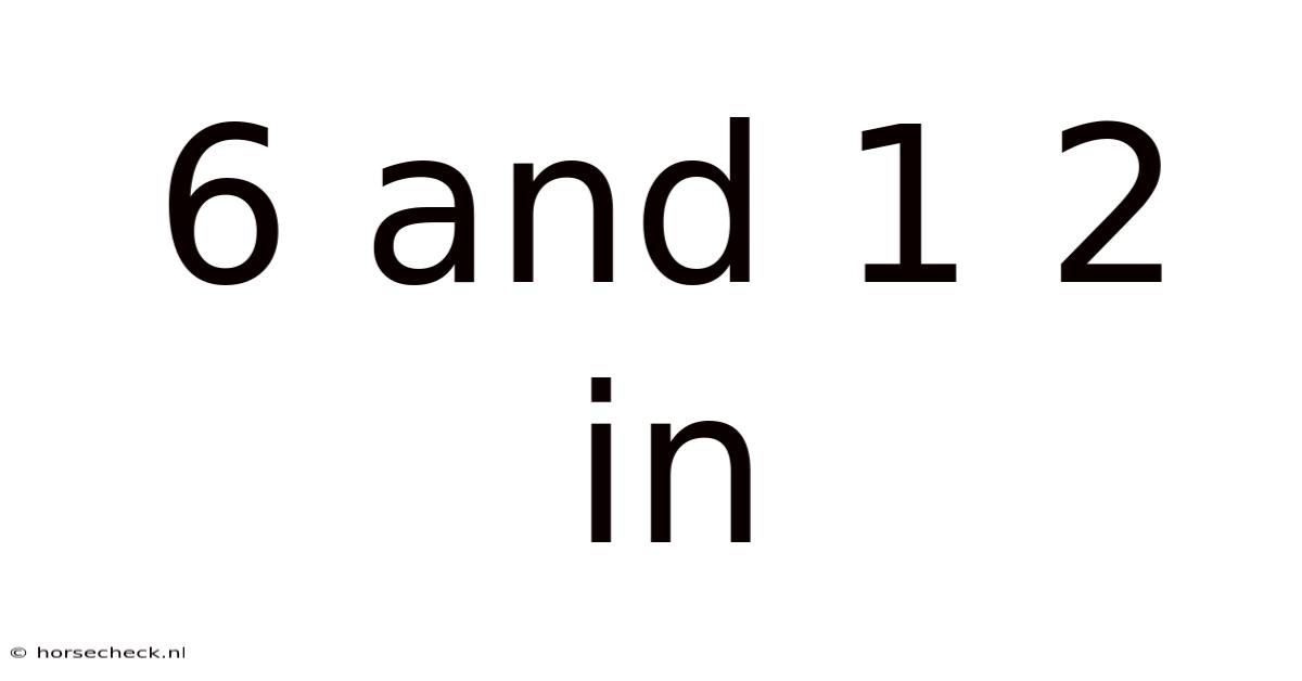 6 And 1 2 In