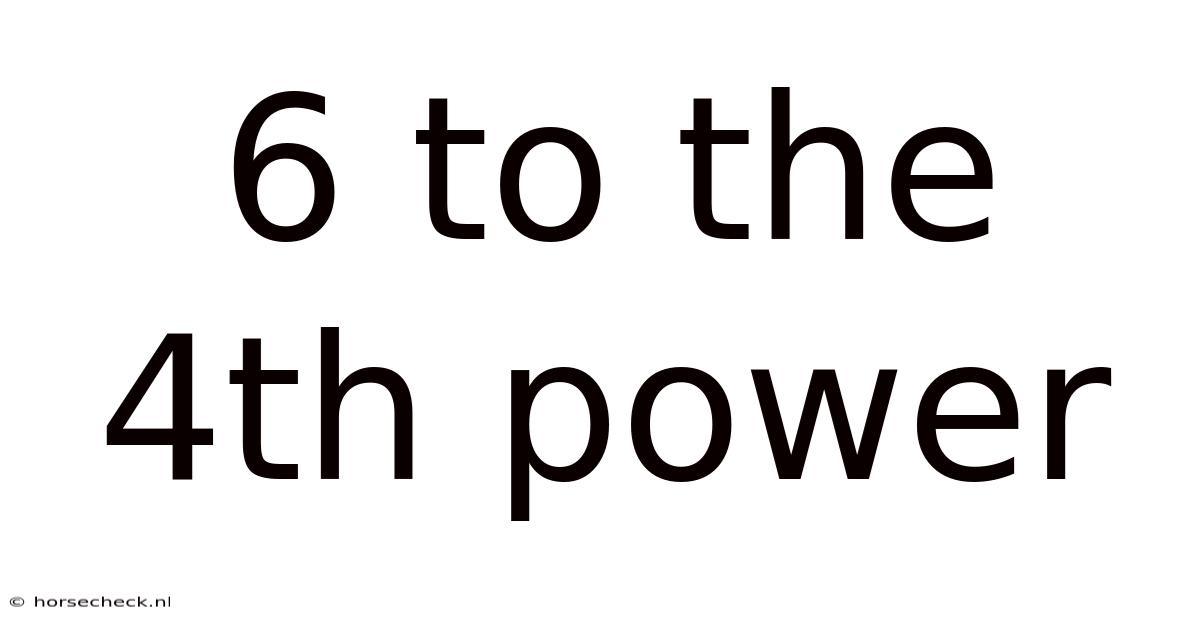 6 To The 4th Power