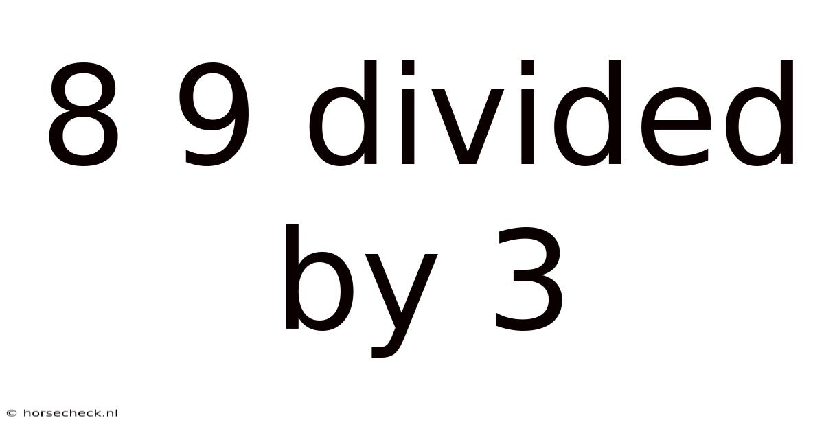 8 9 Divided By 3