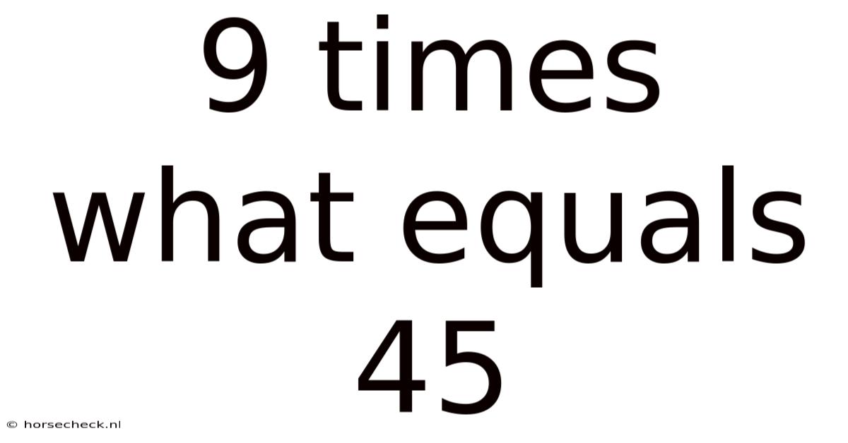 9 Times What Equals 45