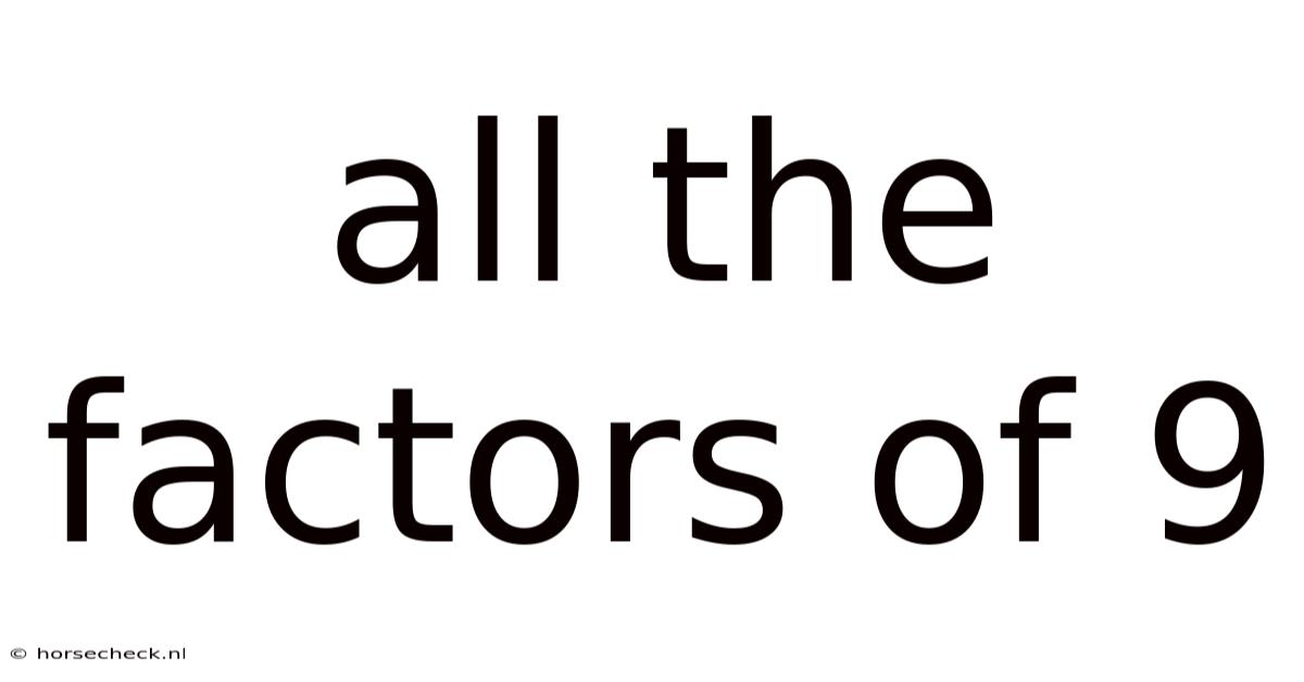 All The Factors Of 9