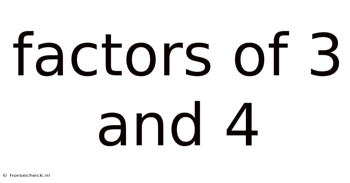 Factors Of 3 And 4