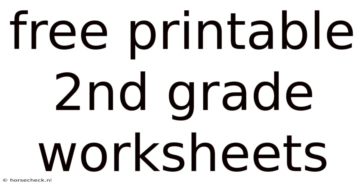 Free Printable 2nd Grade Worksheets