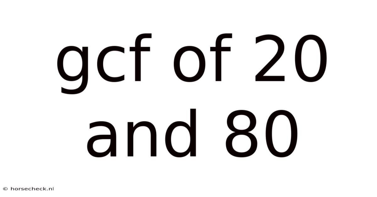 Gcf Of 20 And 80