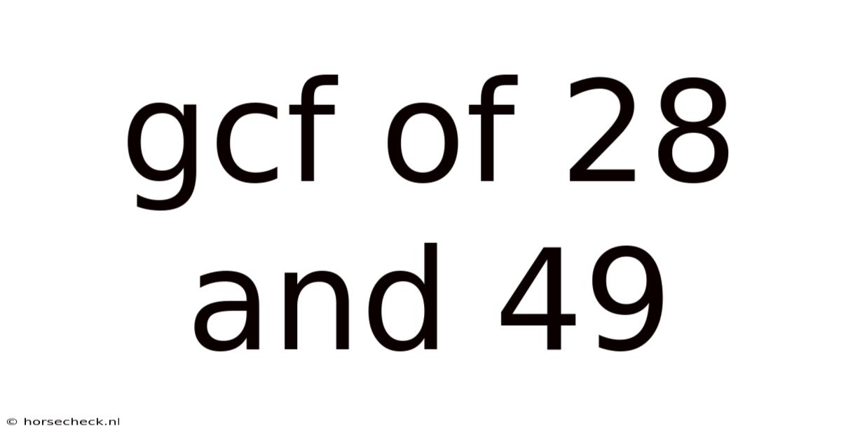Gcf Of 28 And 49