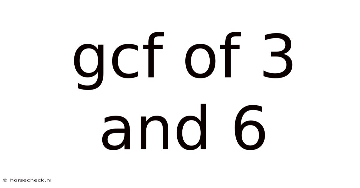 Gcf Of 3 And 6