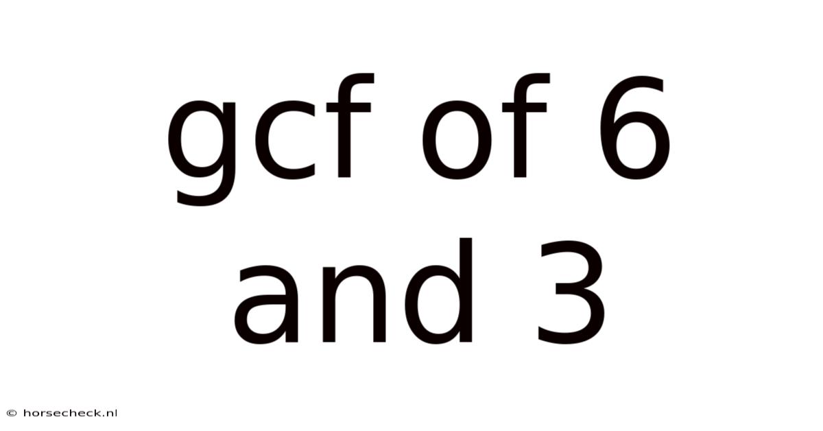 Gcf Of 6 And 3