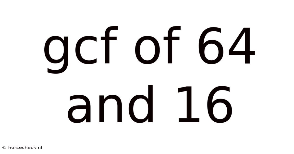 Gcf Of 64 And 16