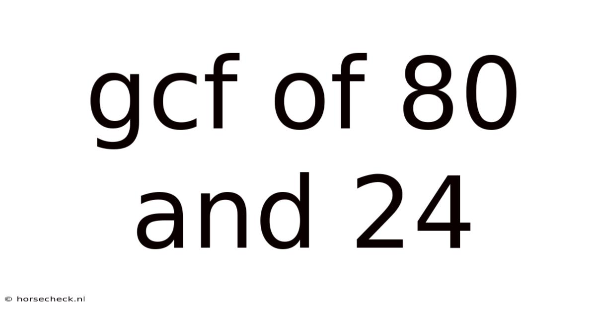 Gcf Of 80 And 24