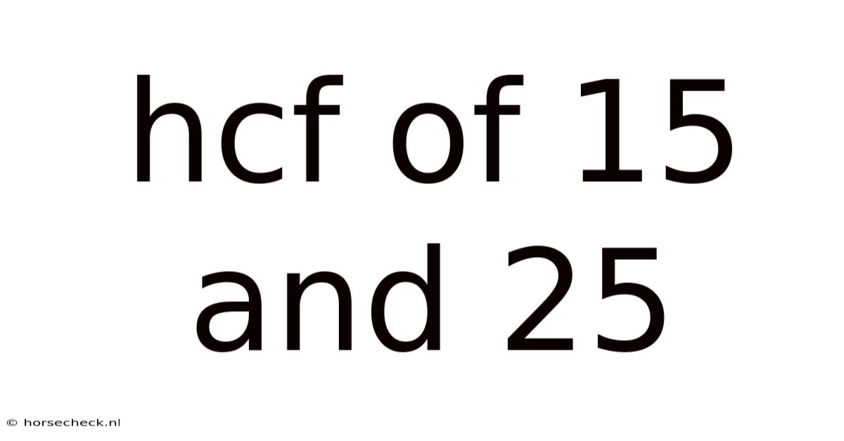 Hcf Of 15 And 25