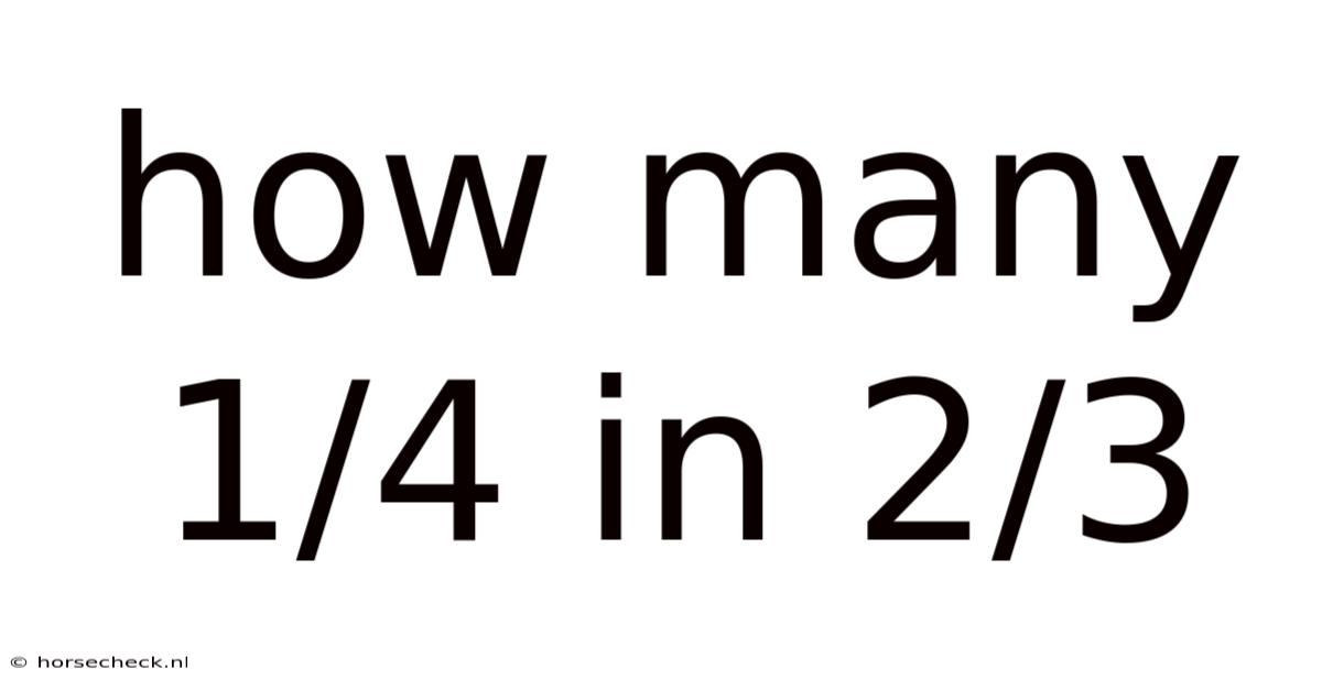 How Many 1/4 In 2/3