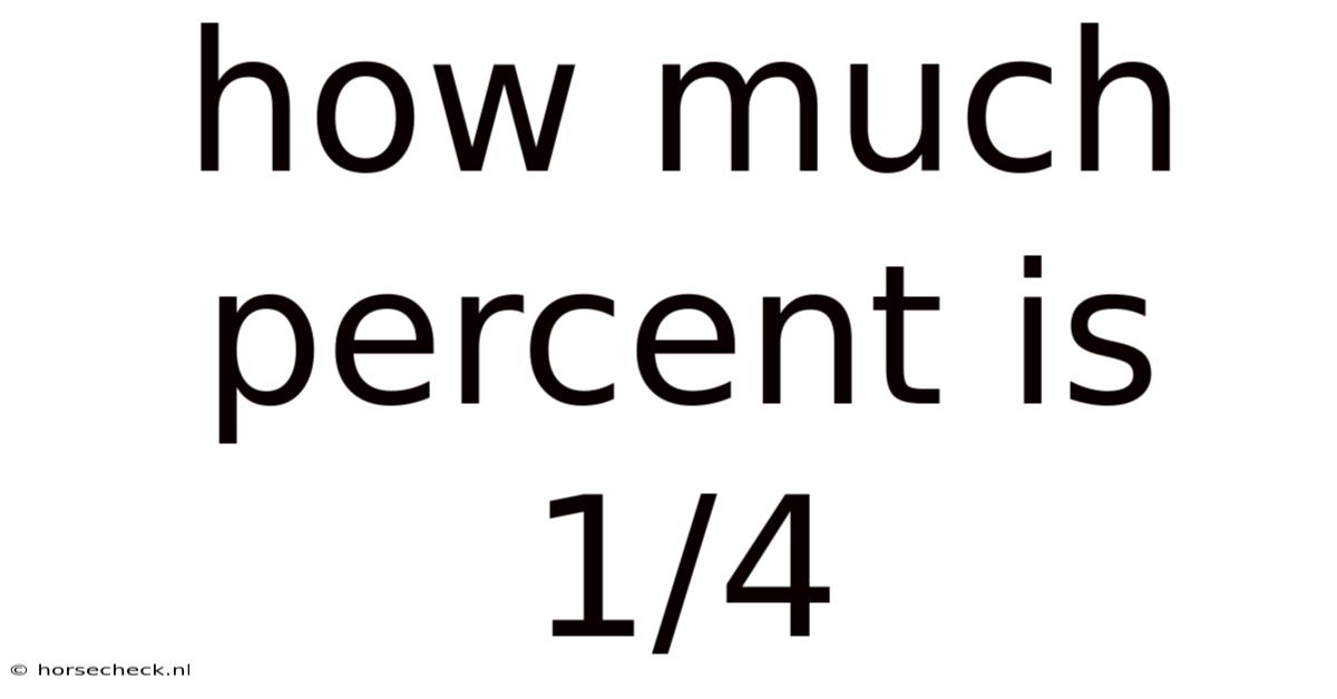 How Much Percent Is 1/4