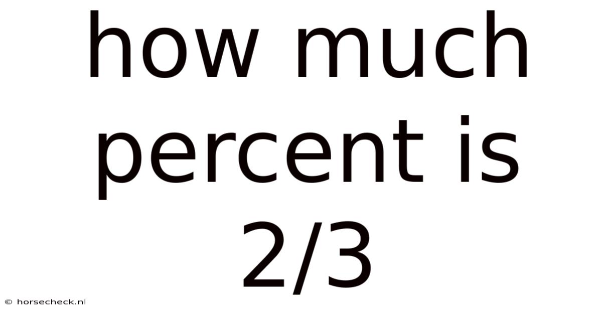 How Much Percent Is 2/3