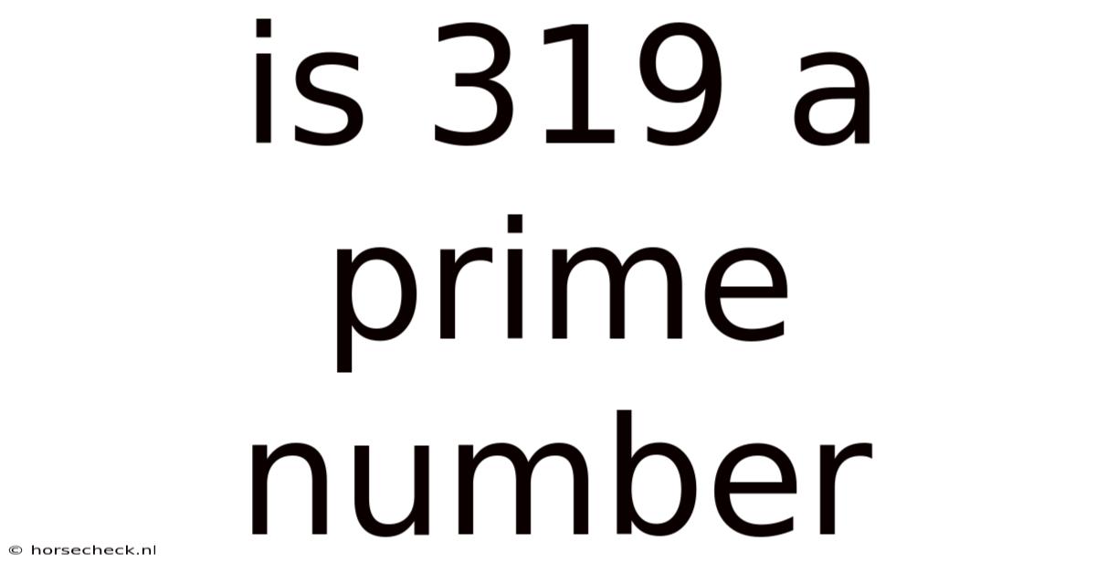 Is 319 A Prime Number