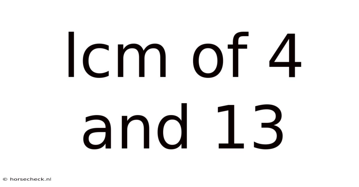 Lcm Of 4 And 13