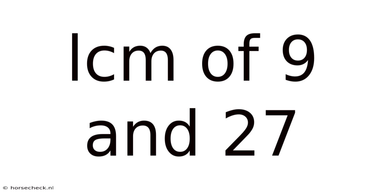 Lcm Of 9 And 27
