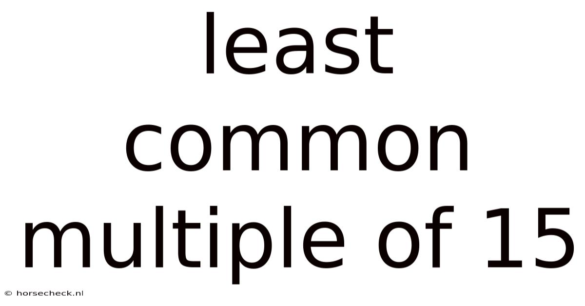 Least Common Multiple Of 15