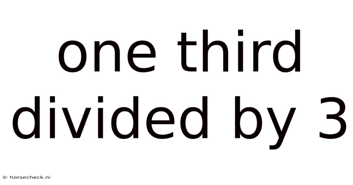One Third Divided By 3