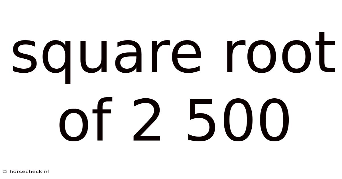 Square Root Of 2 500