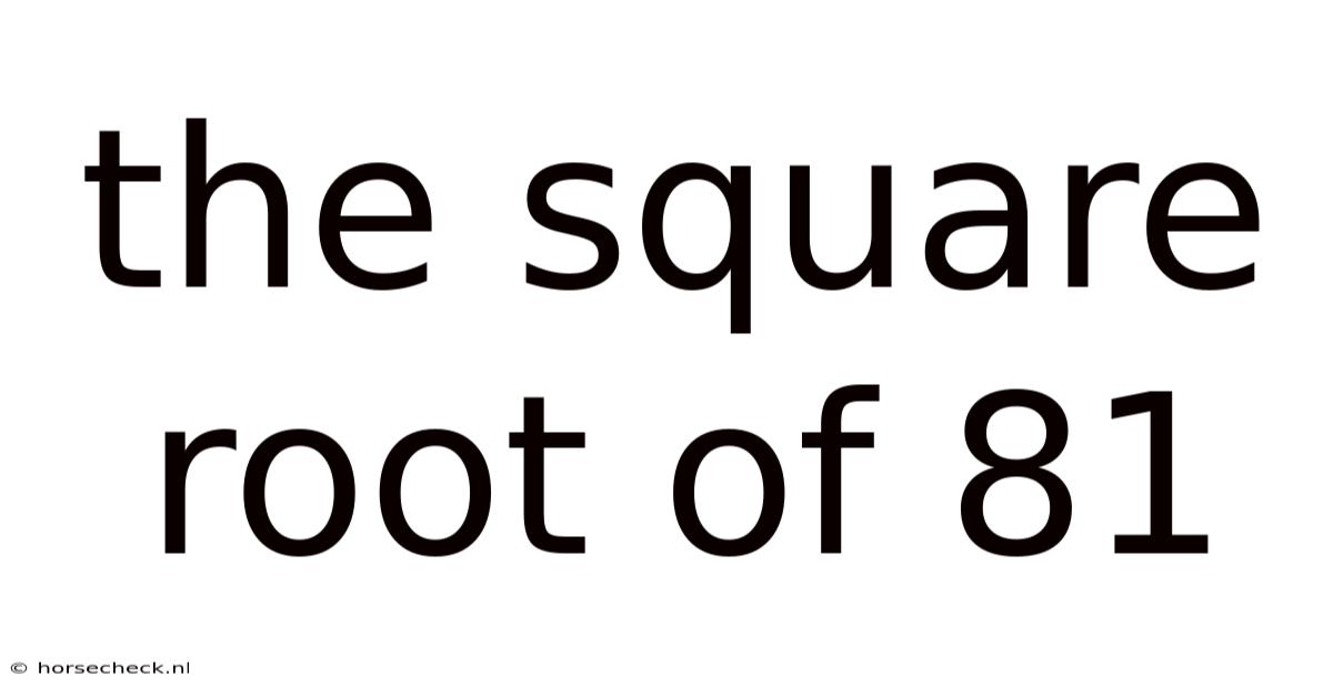 The Square Root Of 81