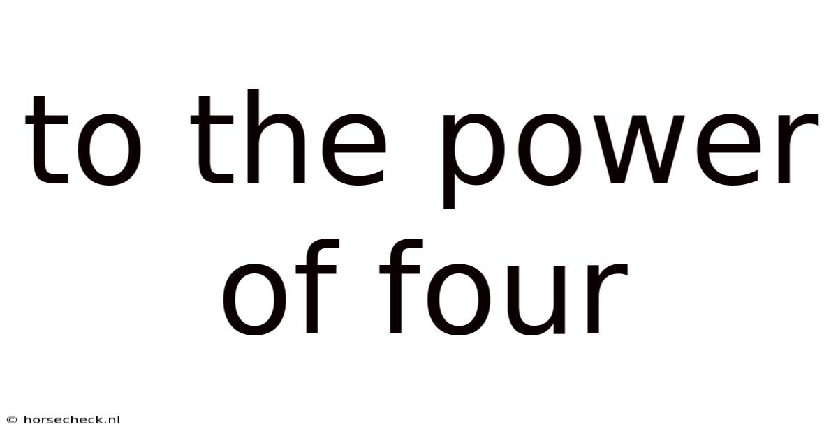 To The Power Of Four