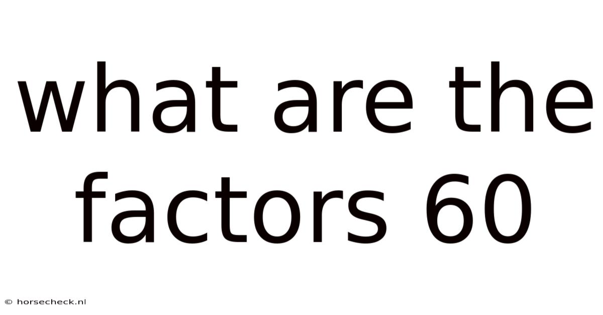 What Are The Factors 60