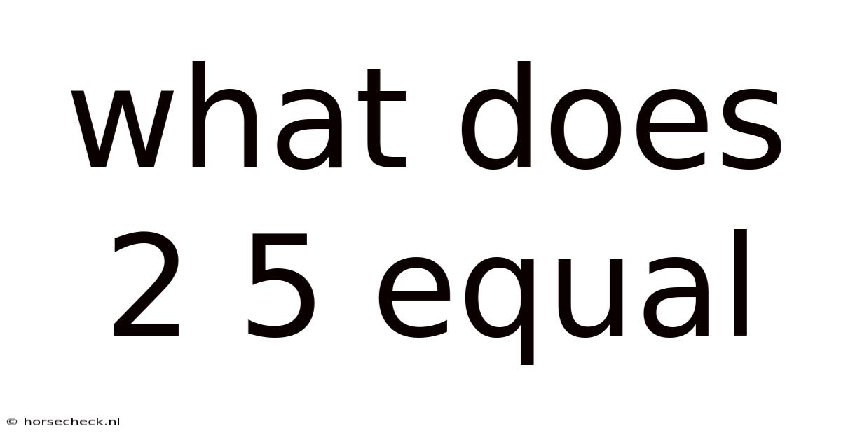 What Does 2 5 Equal
