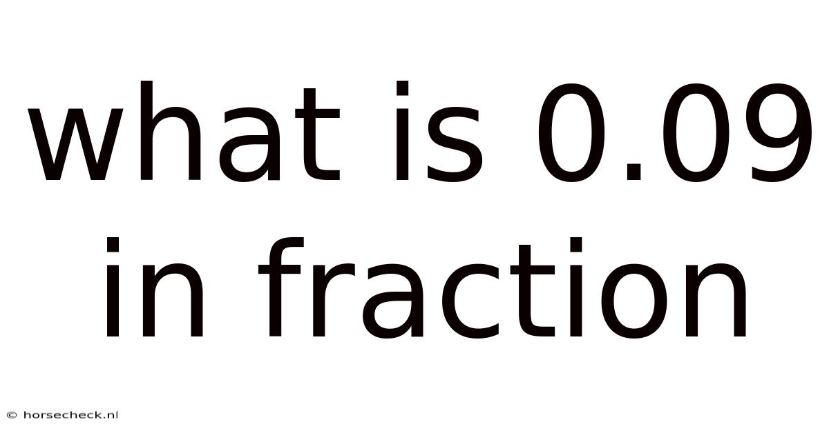 What Is 0.09 In Fraction
