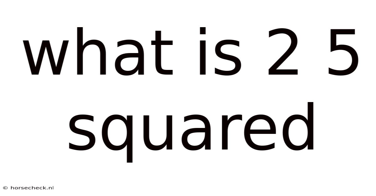 What Is 2 5 Squared