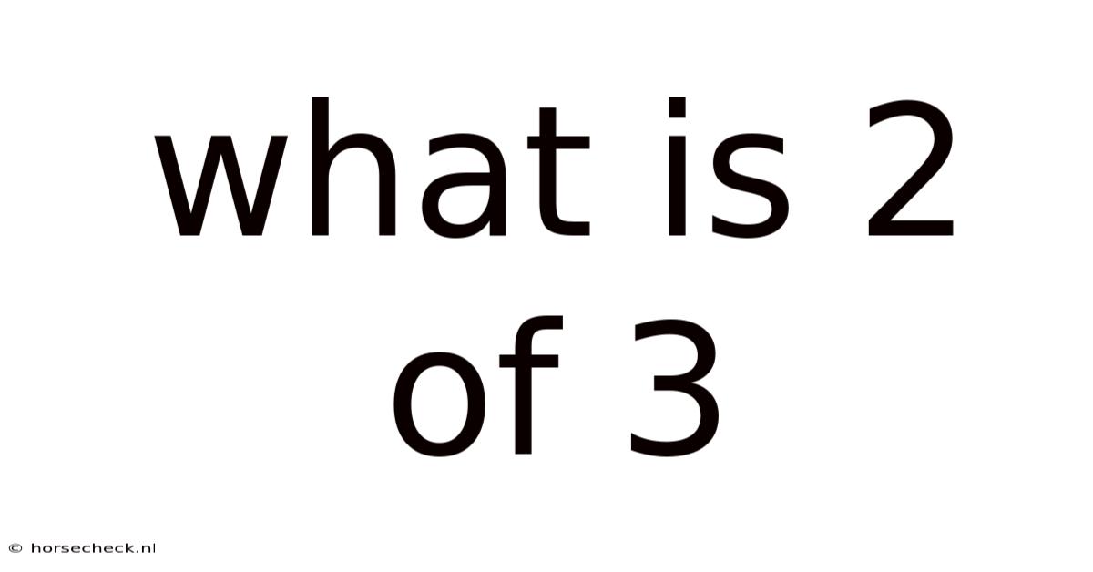 What Is 2 Of 3