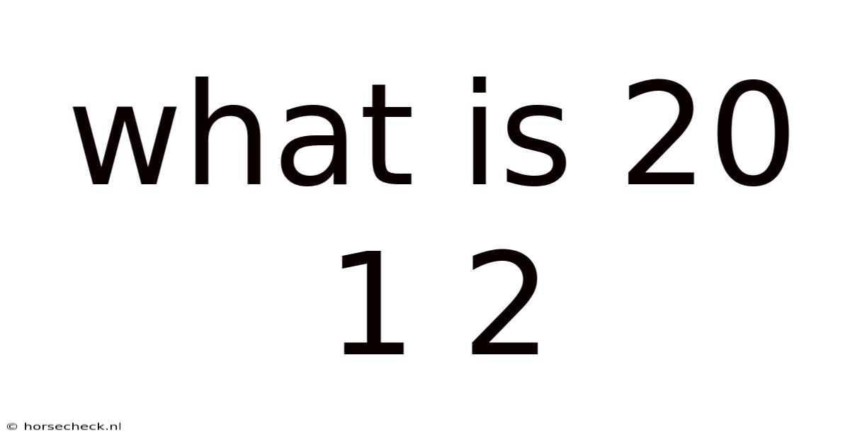 What Is 20 1 2