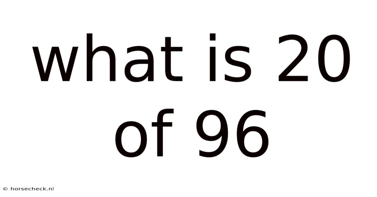 What Is 20 Of 96