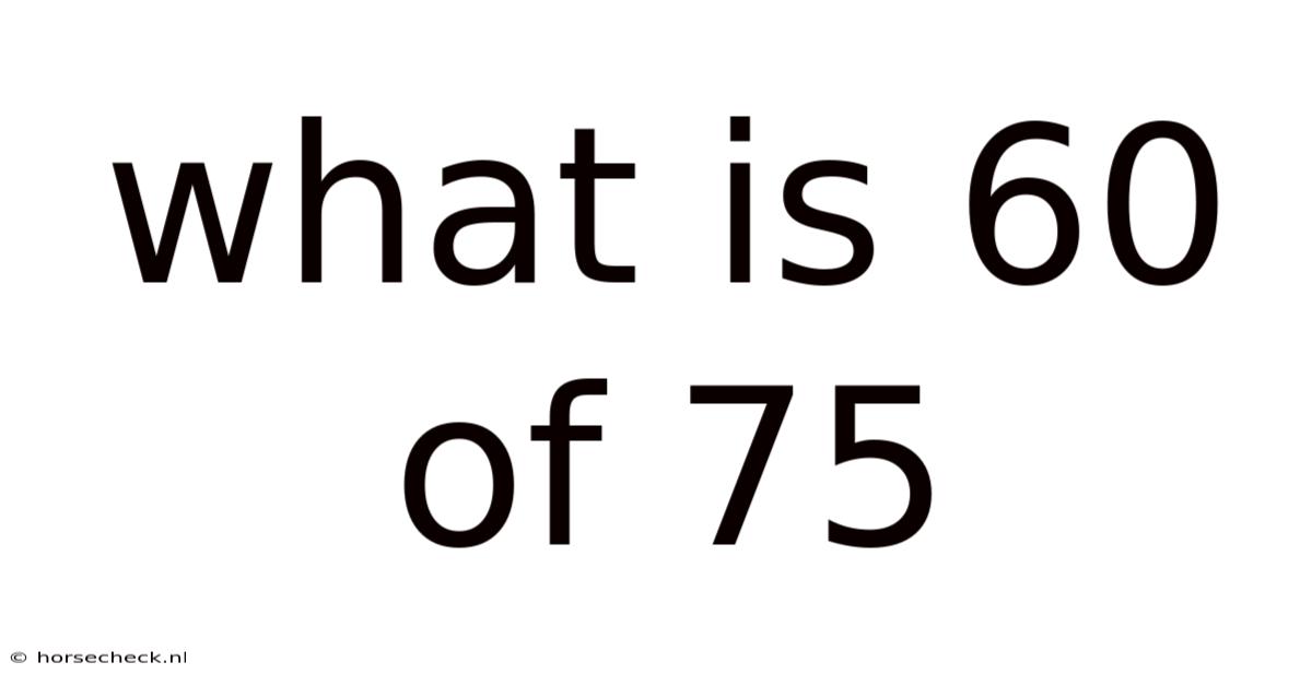 What Is 60 Of 75