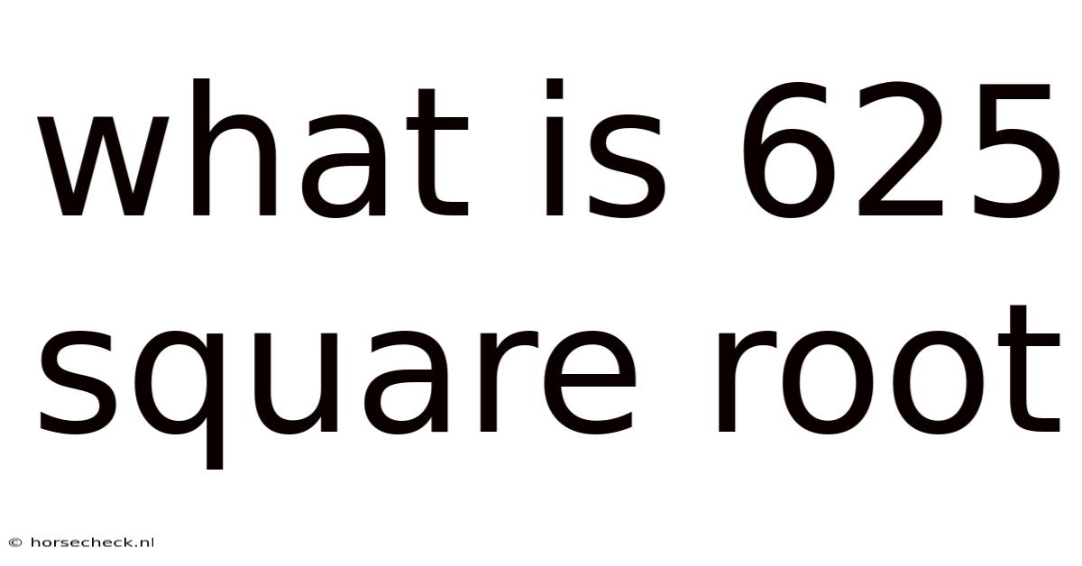 What Is 625 Square Root