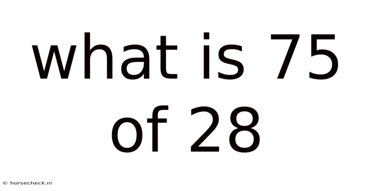 What Is 75 Of 28