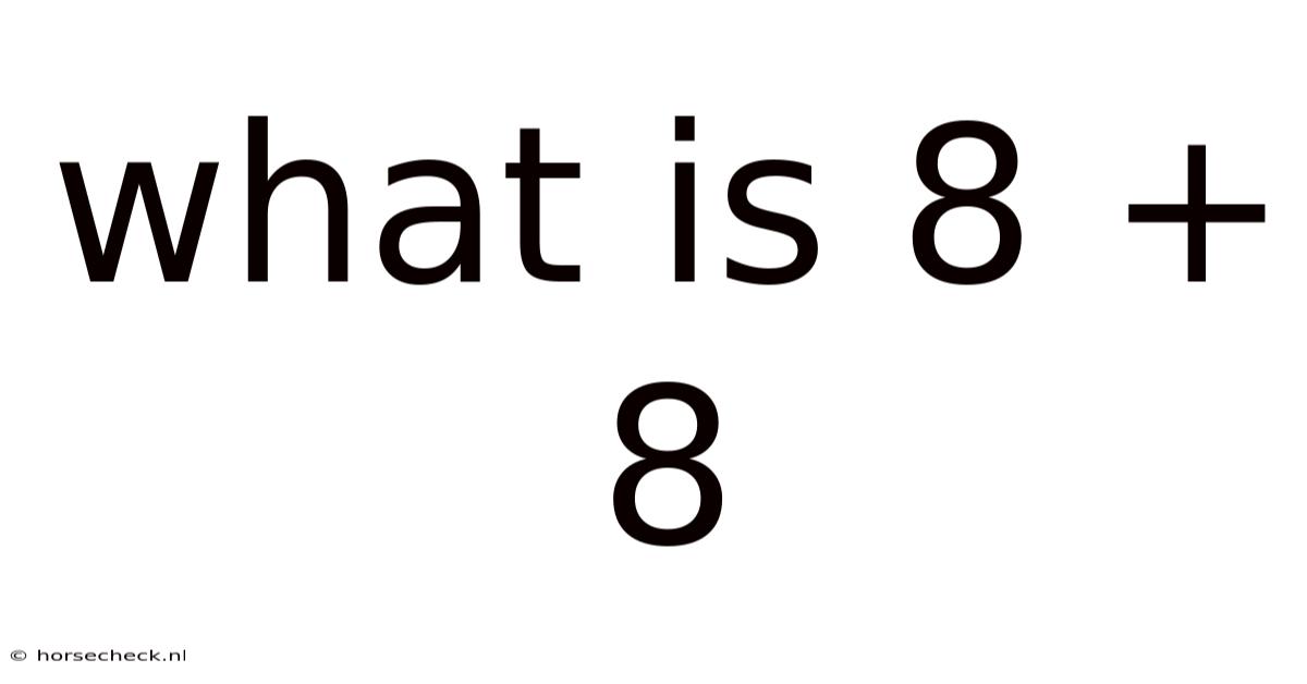 What Is 8 + 8
