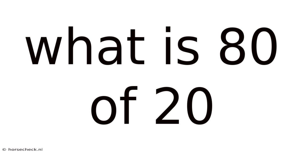 What Is 80 Of 20